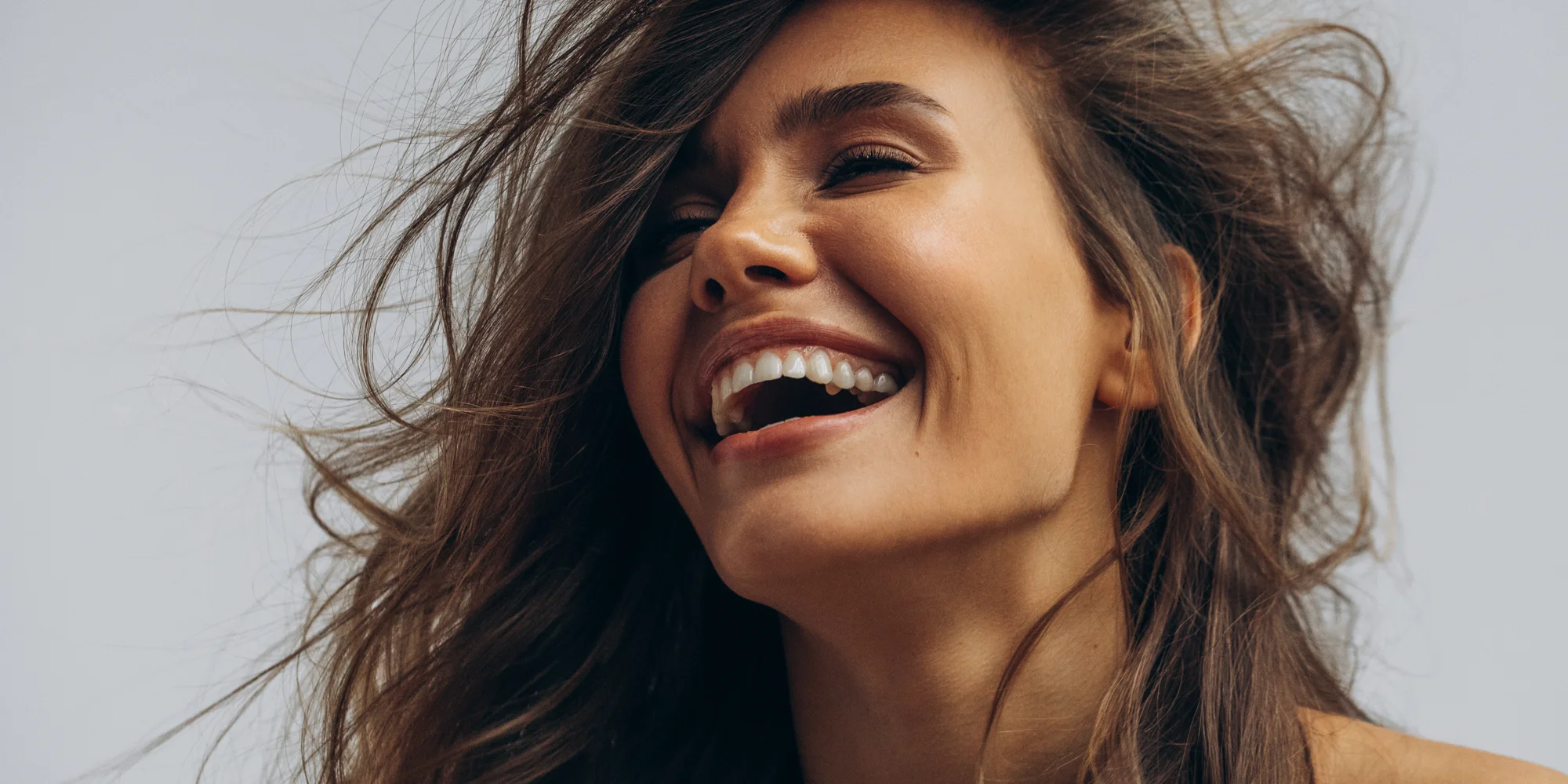 Woman smiling lauging